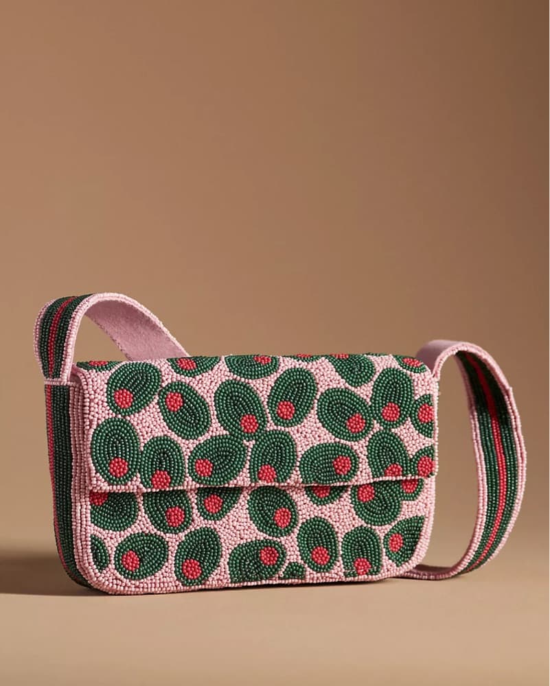 Olive Beaded Bag - Image 1