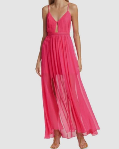 Alice & Olivia Pink Silk Tamar Cutout  - Image 1