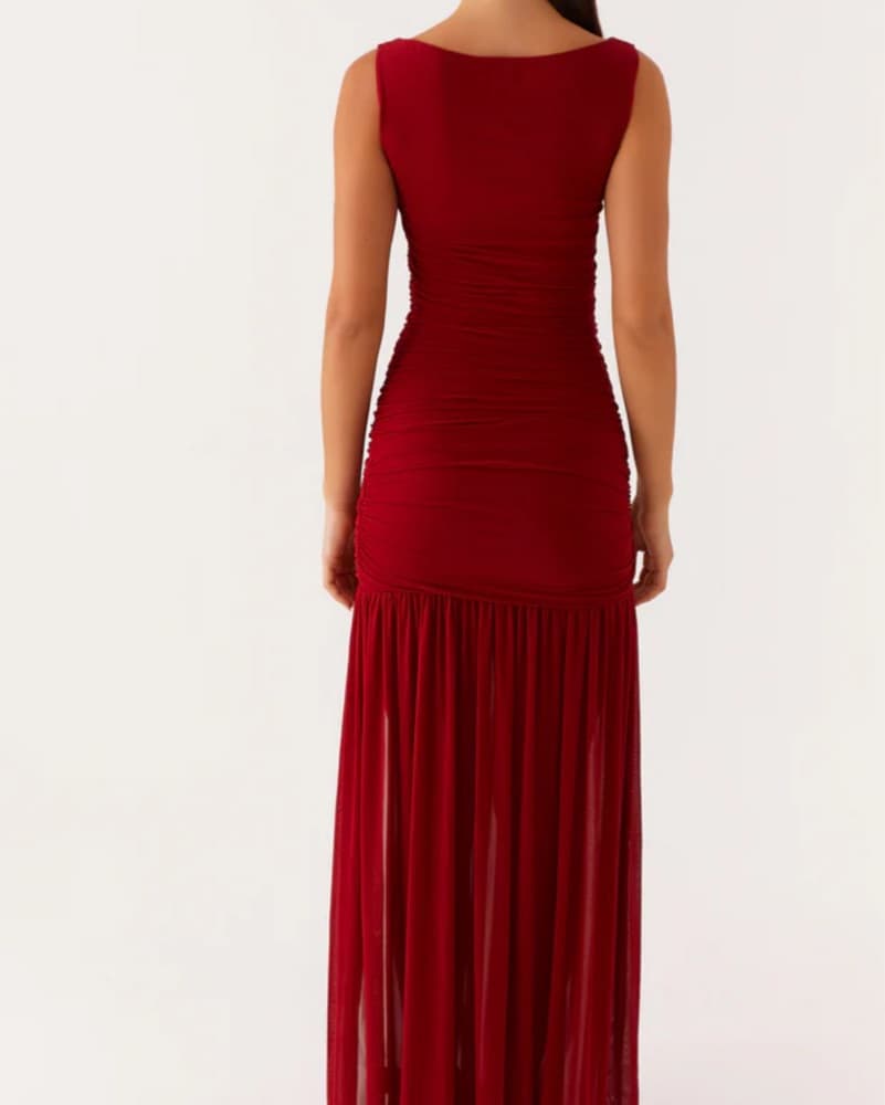 Floor Length Red Dress - Image 3