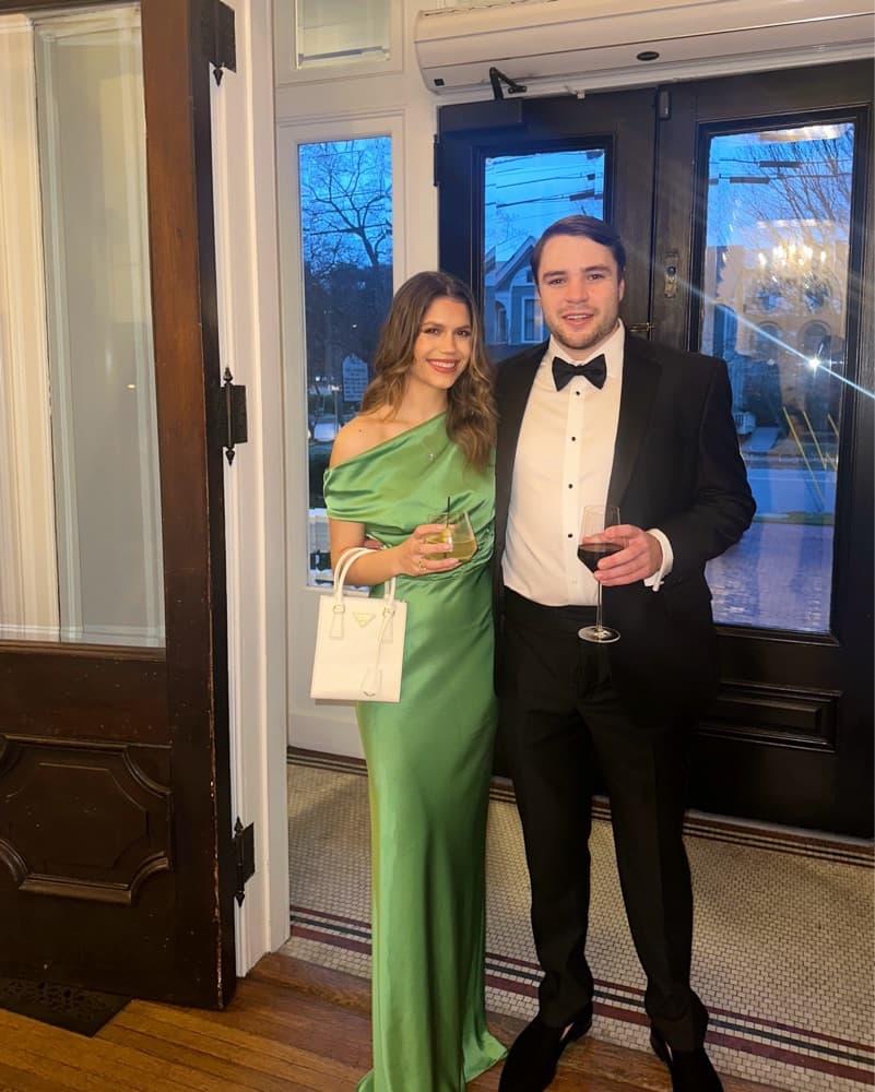 Formal Green Off The Shoulder Dress - Image 2