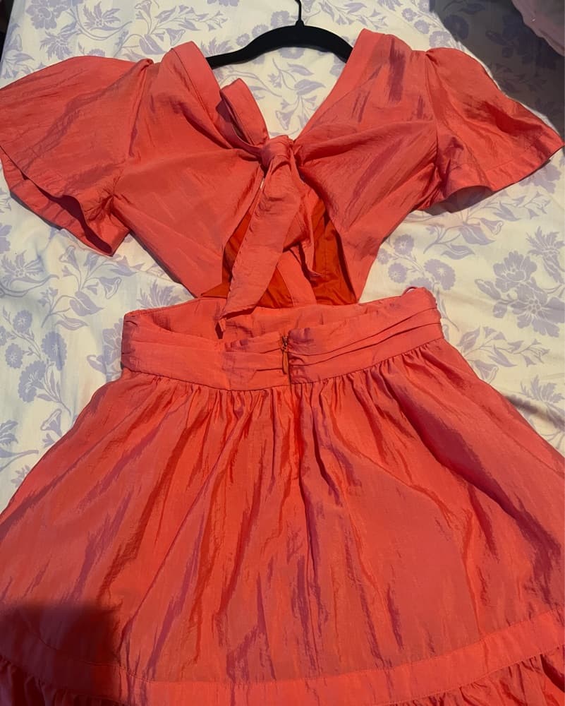 Cinq A Sept Redish Orange Cut Out Dress  - Image 4
