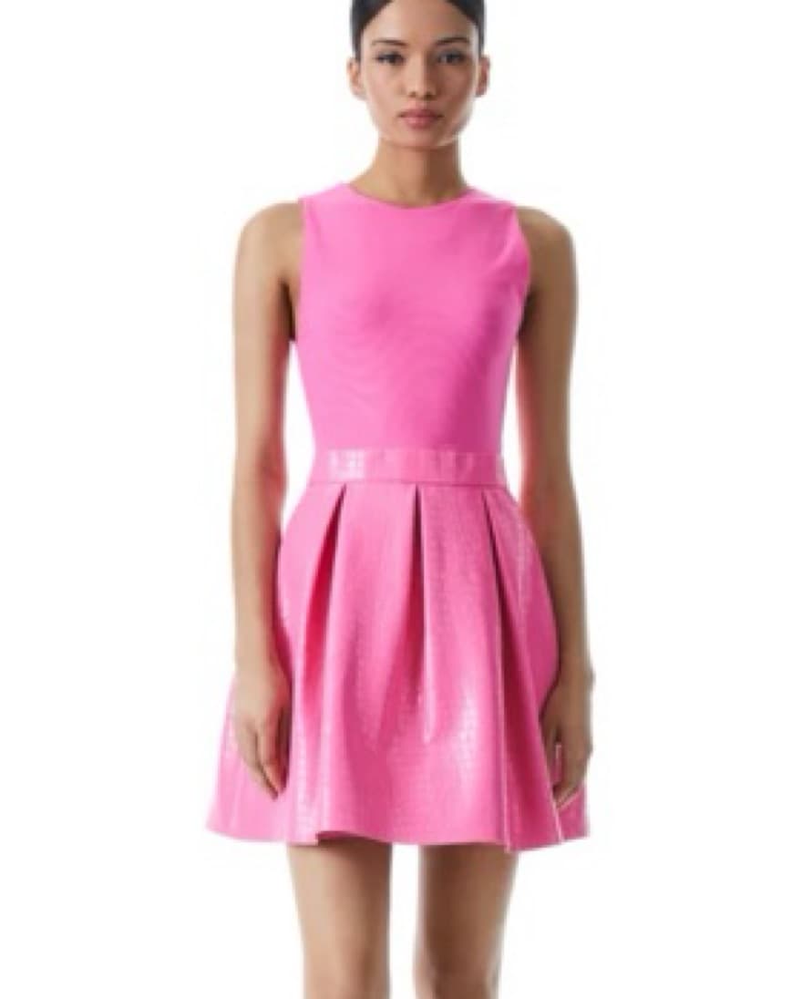 Alice and Olivia Pink Pleather Dress - Image 1