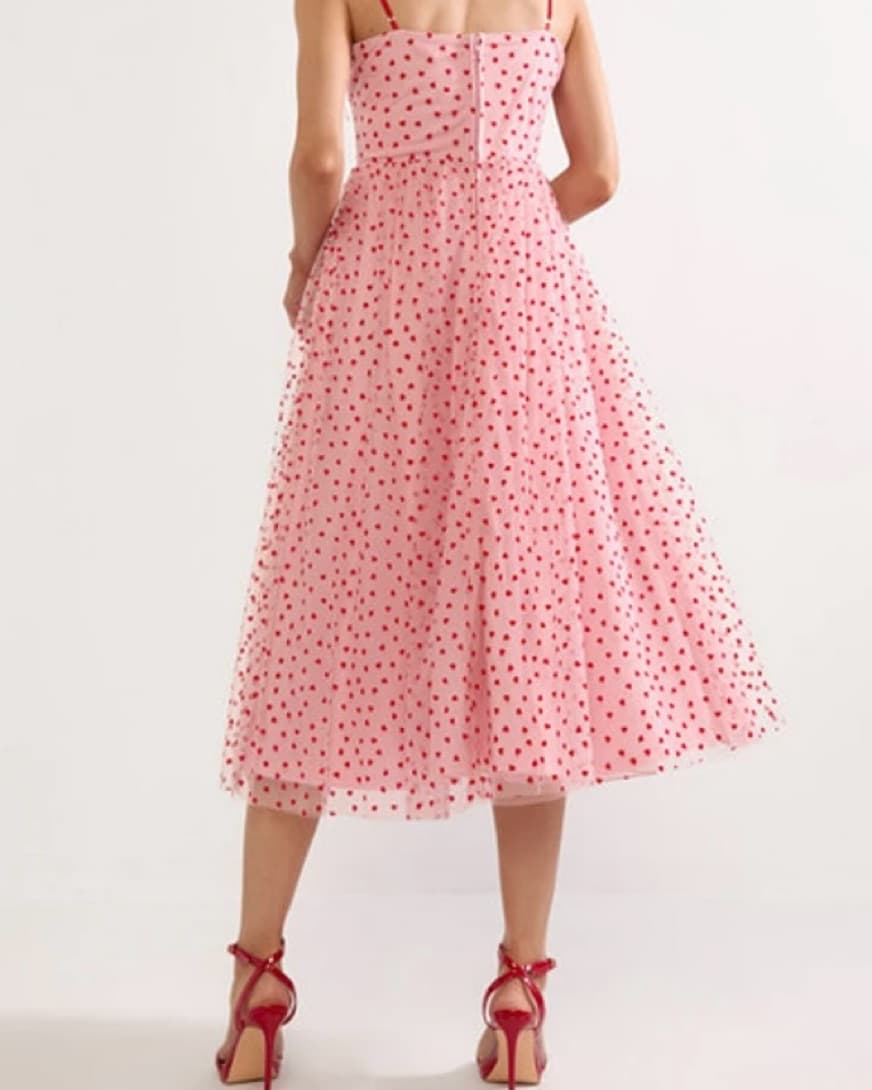 Playful Heart Tulle Midi Dress - Image 3