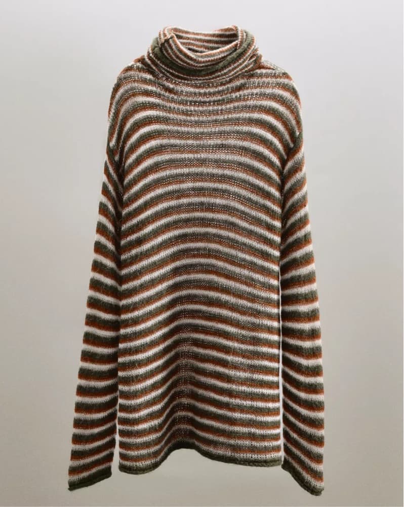Cozy Striped Turtleneck Sweater - Image 2