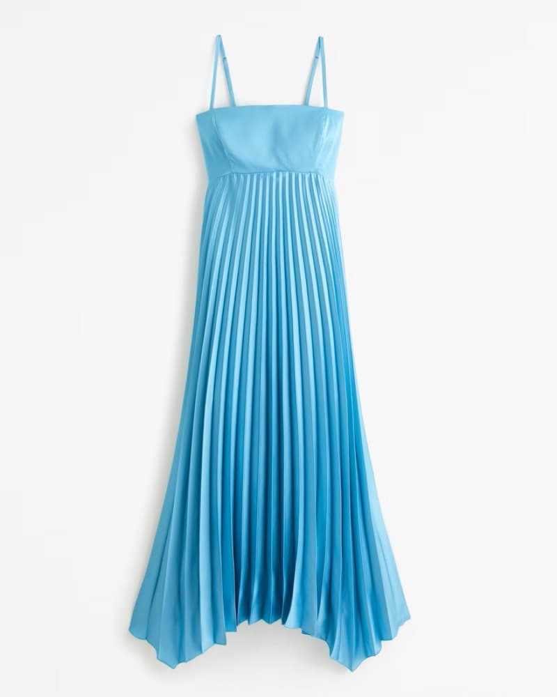 A&F Giselle Clasp Back Pleated Midi Dres - Image 1