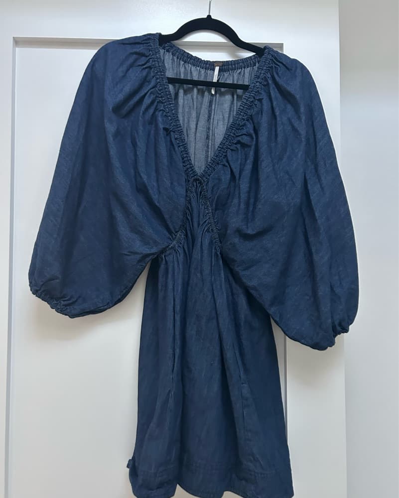Free People Short Denim Dress  - Image 2