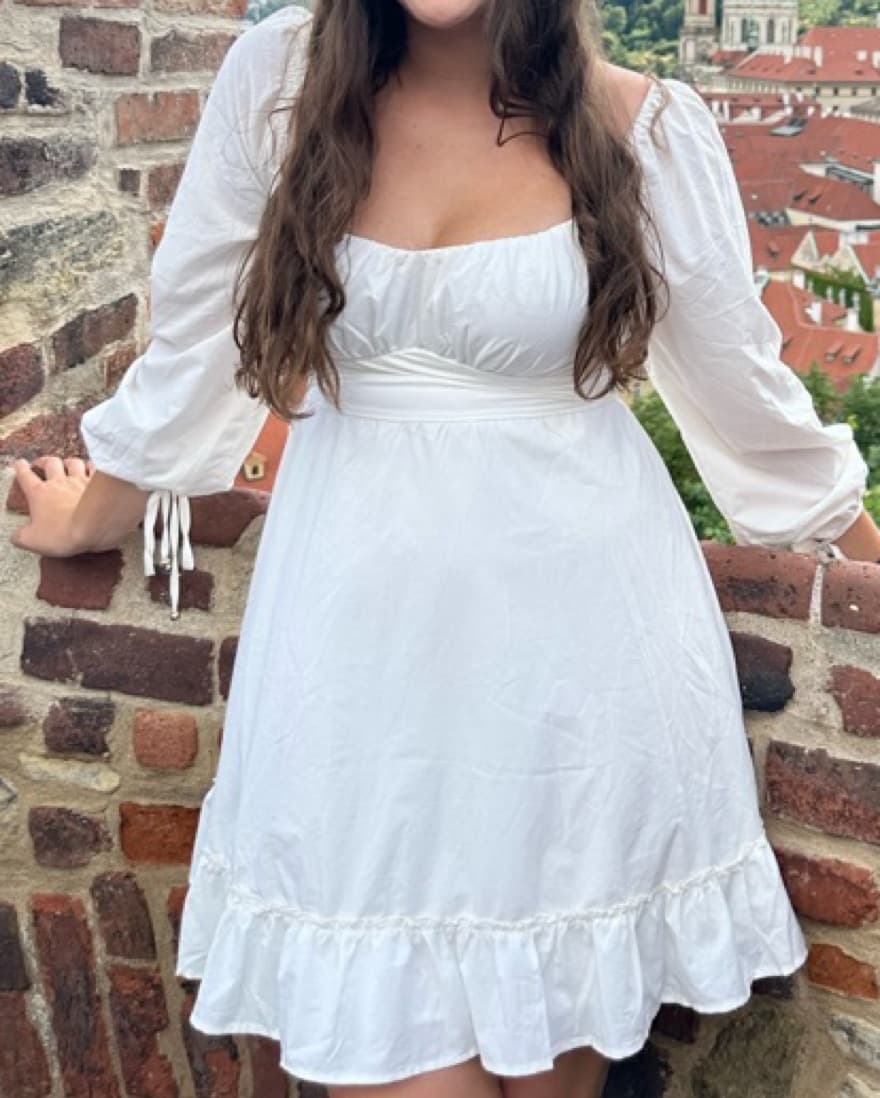 Ethereal White Ruffle Dress - Image 3