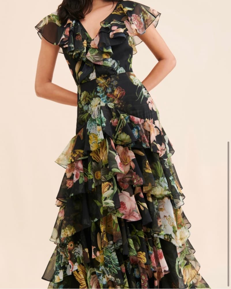 Floral Ruffled Maxi Dress - Image 1