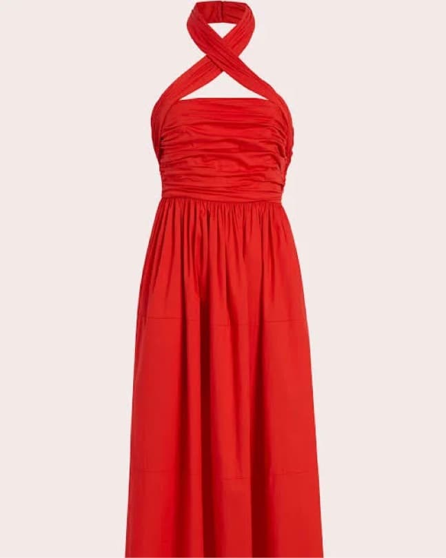 Red Cinq A Sept Midi Dress - Image 4