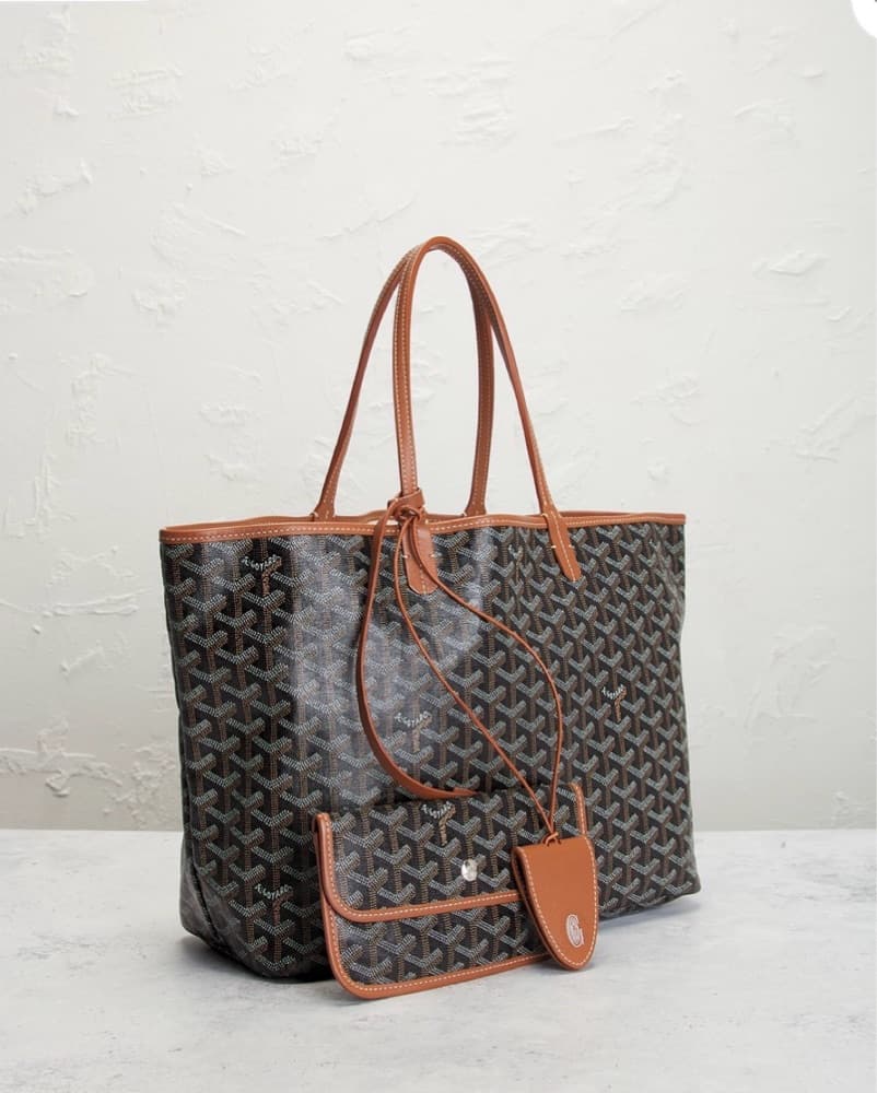 2026 Goyard saint Louis GM Tote Blk/Brwn - Image 3