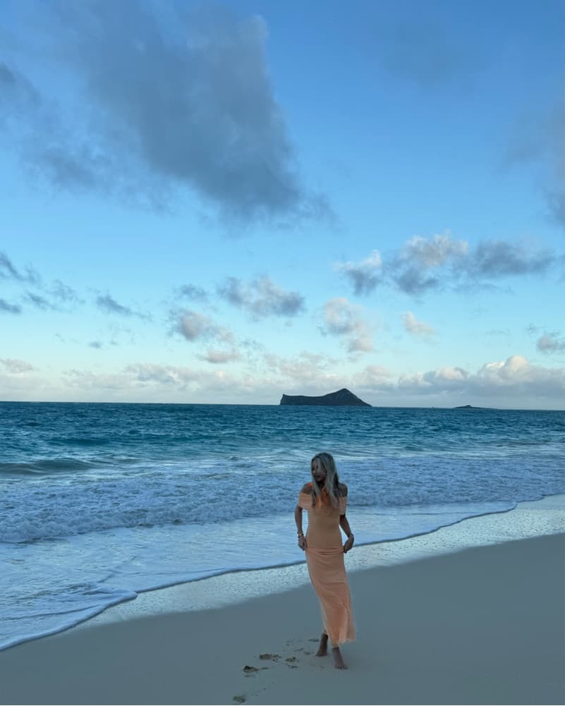 Peach Elegant Off Shoulder Maxi Dress - Image 4