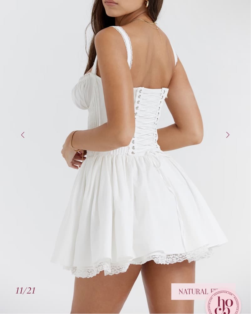House Of CB Pietra White Corset Dress - Image 3