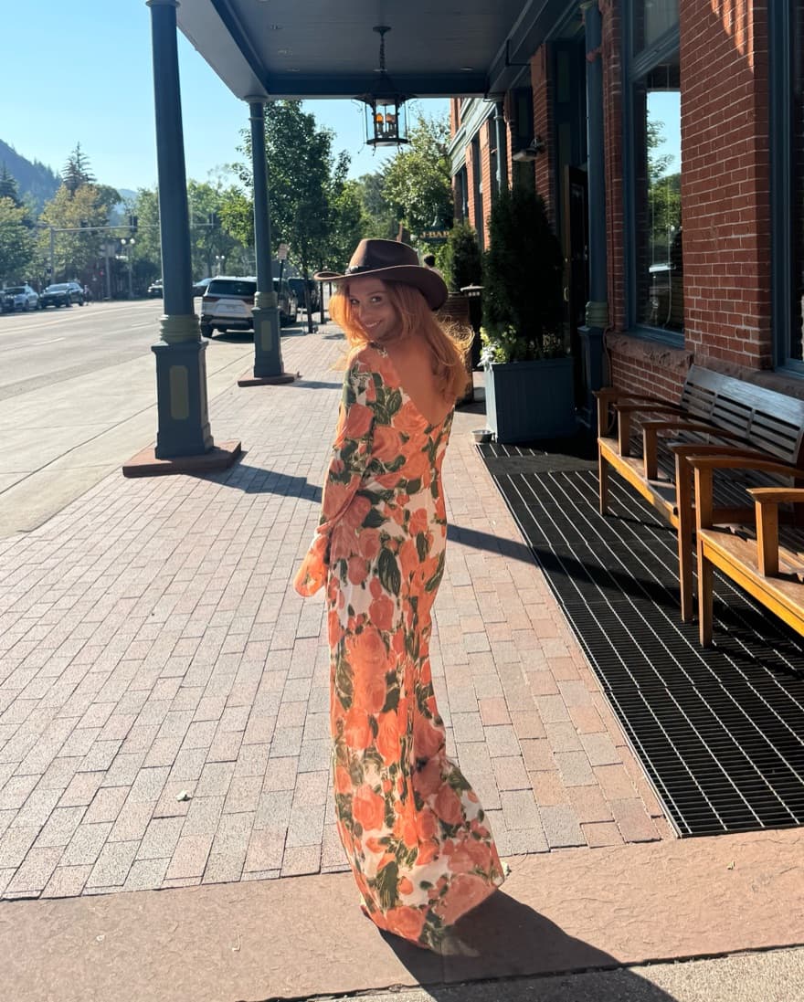 Long Sleeve Floral Maxi Dress - Image 3