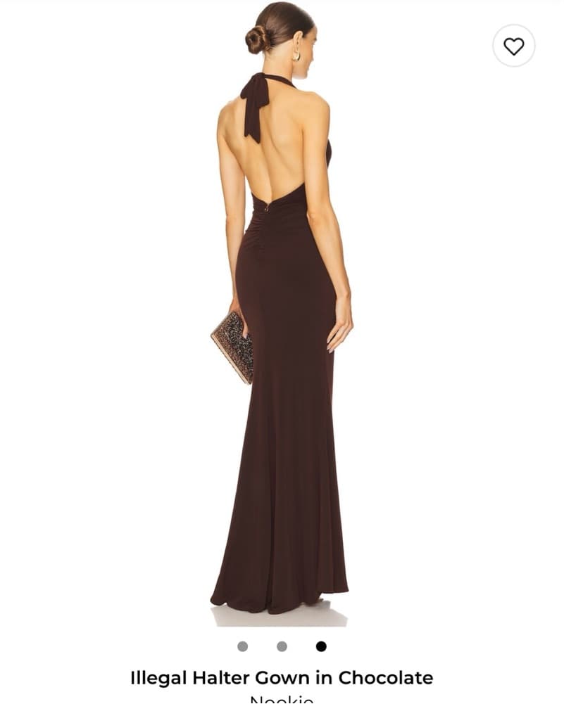 Chocolate Halter Gown - Image 3