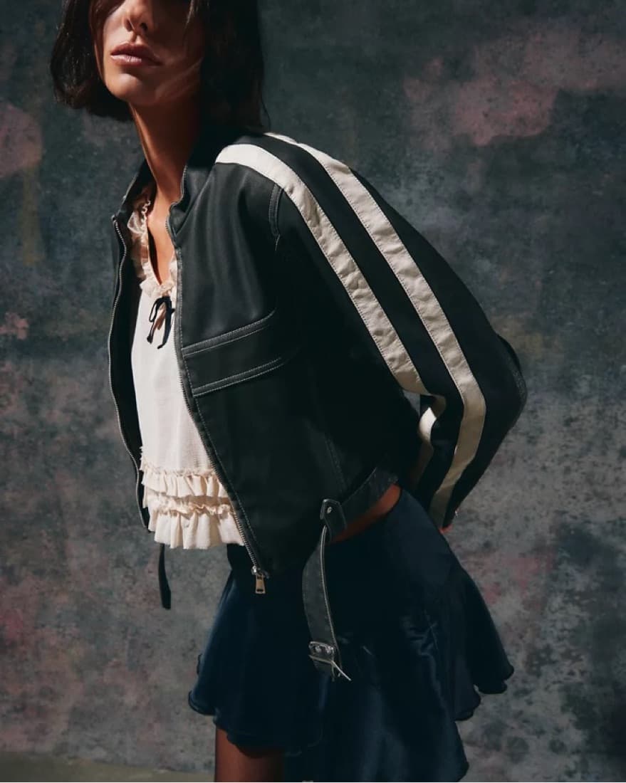 UO Faux Leather Moto Jacket - Image 3