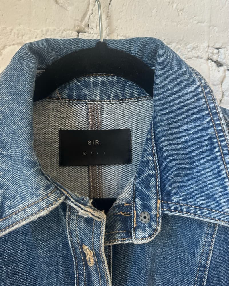 SIR The Label Denim Mini Dress - Image 2