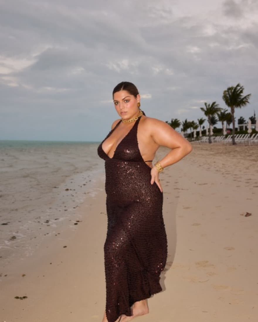 CATANIA DRESS - ESPRESSO SEQUIN - Image 1