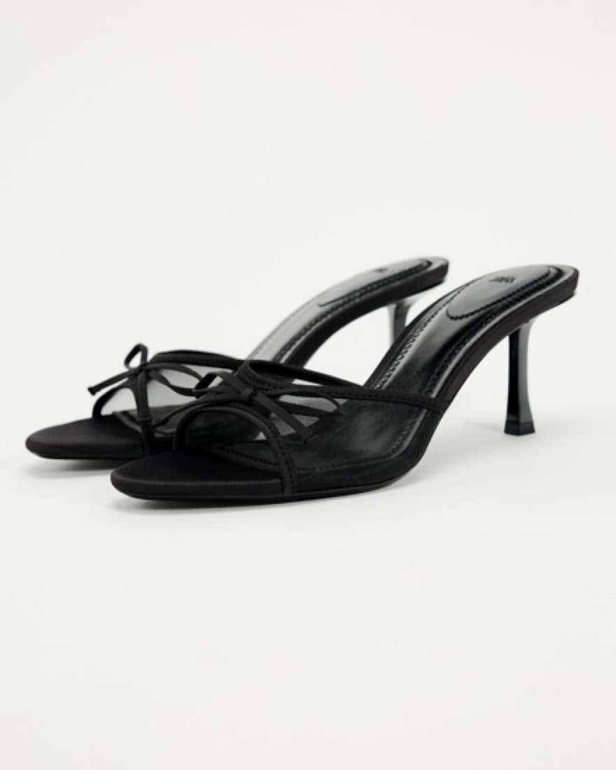 Mesh Bow Sandals - Image 1