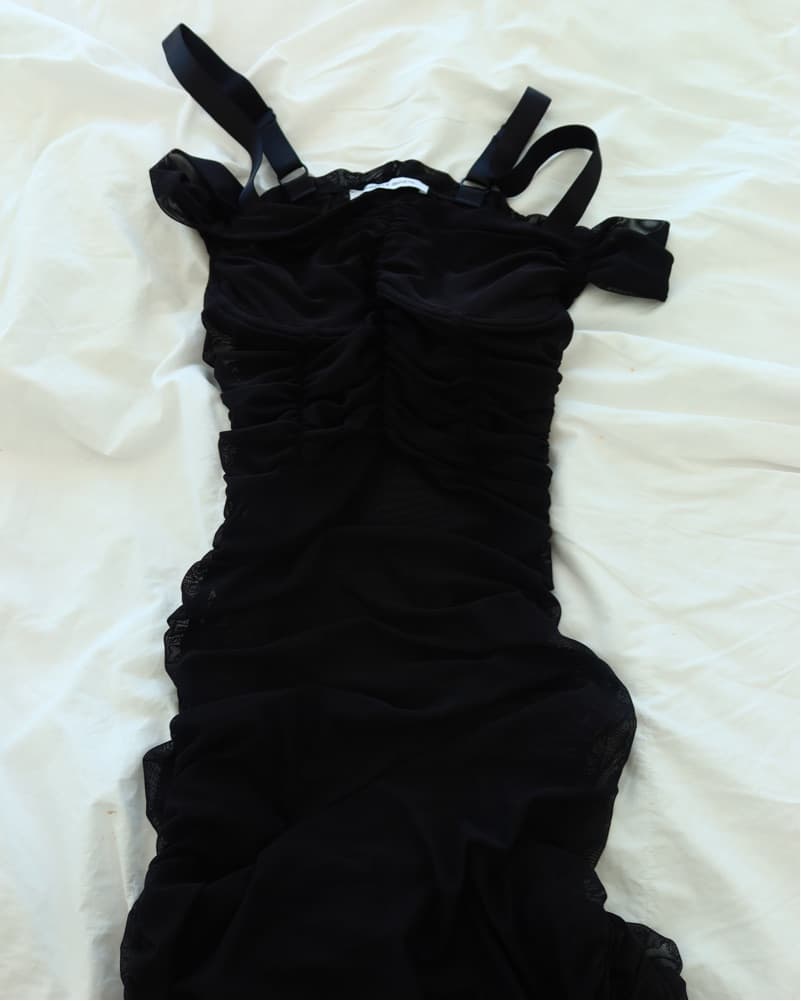 Sultry Sheer Ruched Minidress - Image 4