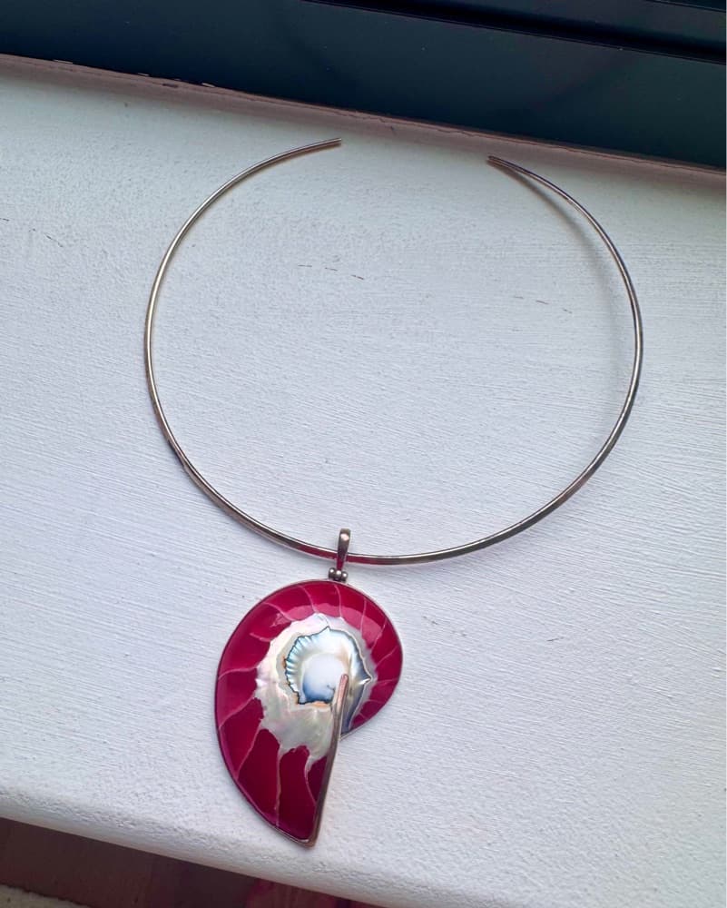 Vintage Red Shell Necklace  - Image 2