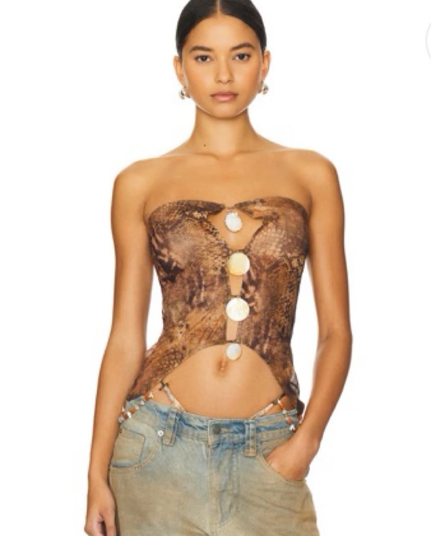 Jaded London Animal Print Top - Image 1