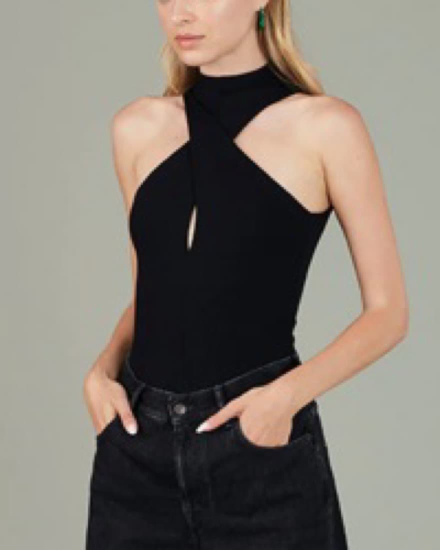 Alix NYC Black Eva Bodysuit - Image 1