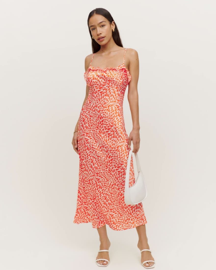 Reformation Aribella Heart Silk Dress - Image 1