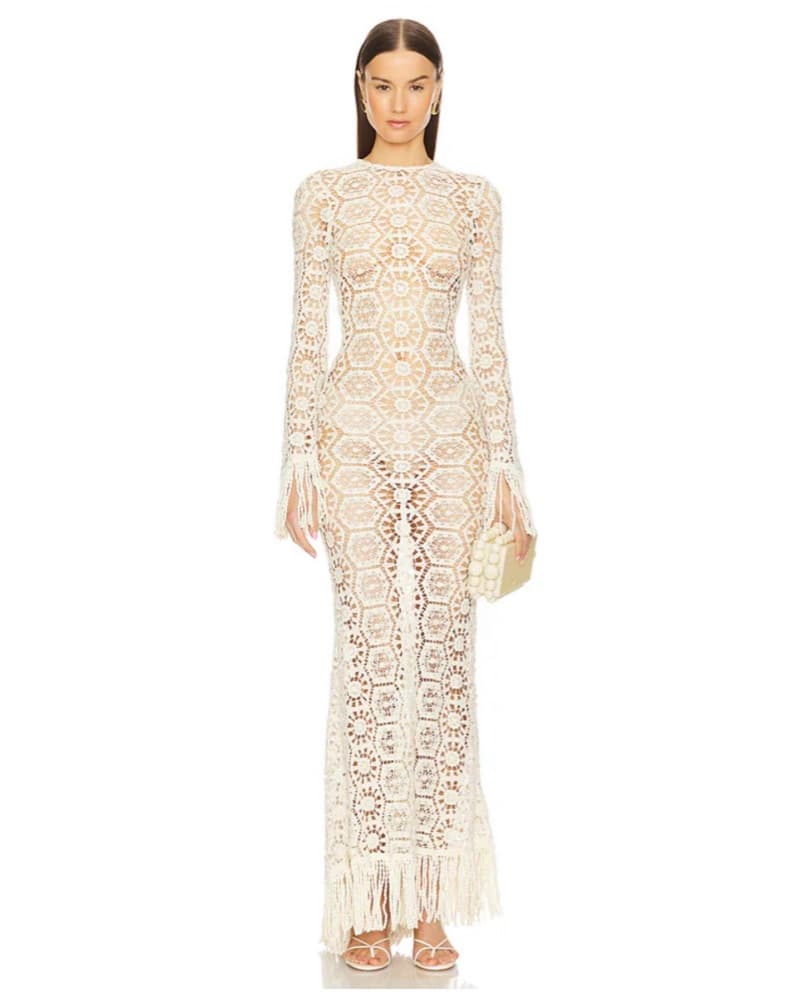 Bronx And Banco Maia Fringe Gown - Image 1