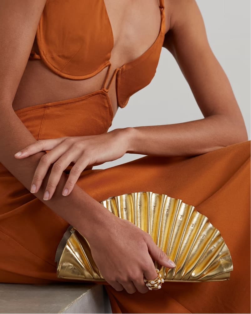 Cult Gaia Gold Nala Clutch - Image 1