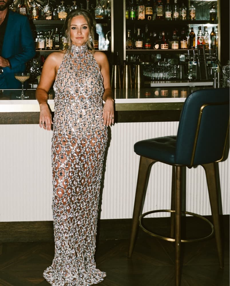 Dazzling Rhinestone Embellished Gown - Image 1