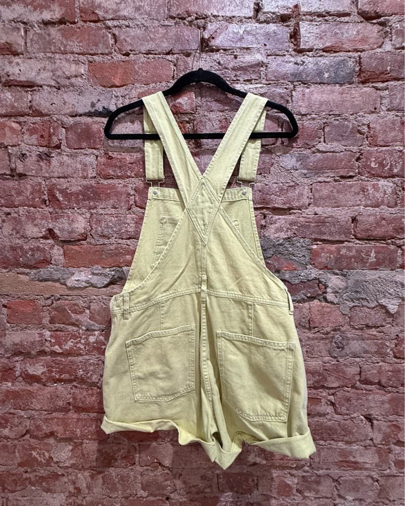 Free People Lime Green Short-Overalls - Image 2