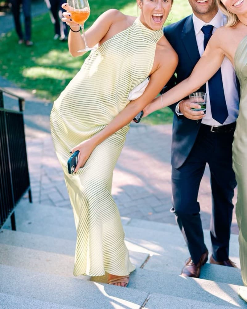 Zara Yellow Silk Dress - Image 2