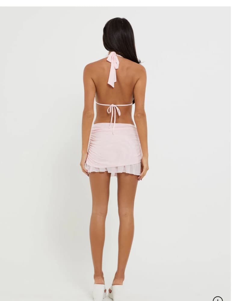 Alluring Halter Neck Ruched Bodycon Dress - Image 2
