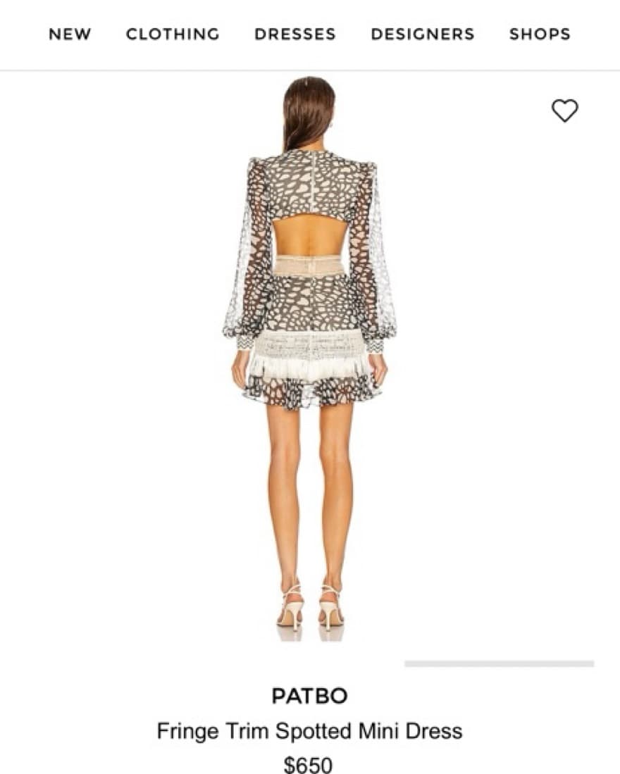 PatBo Fringe Trim Spotted Mini Dress - Image 6