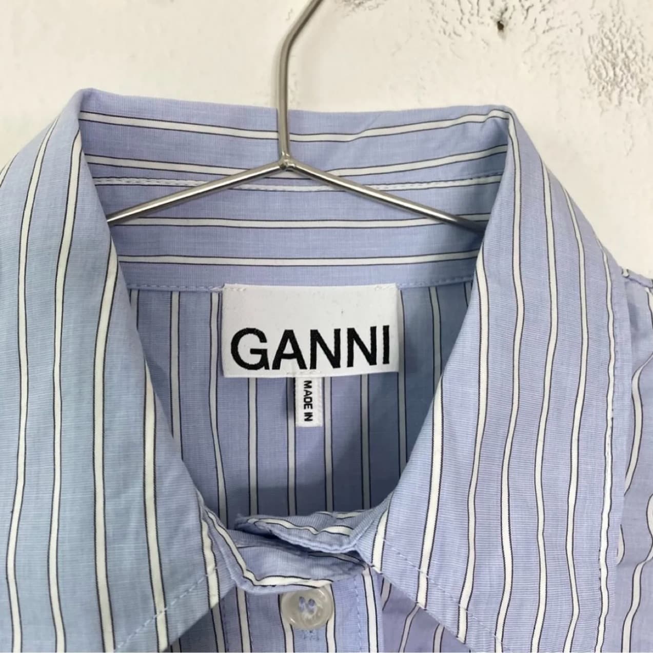 Ganni Puff-sleeve Stripe Dress - Image 5