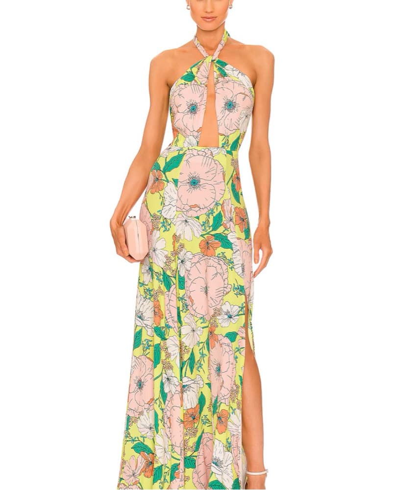 AFRM Floral Halter Top - Image 1