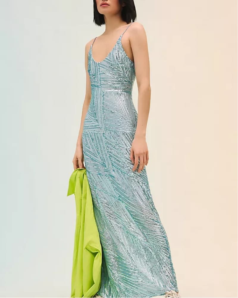 Anthropologie NWT Let Me Be Blue Sequins - Image 1