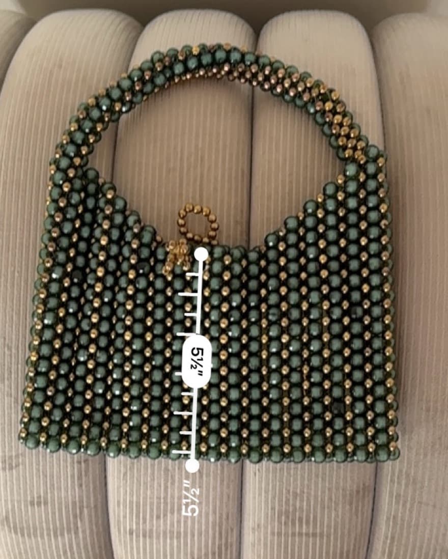 Abike Studios Beaded Bag | Green & Gold - Image 5