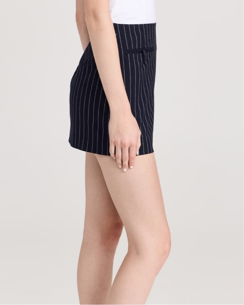 Staud Annette Navy pinstripe skirt - Image 4