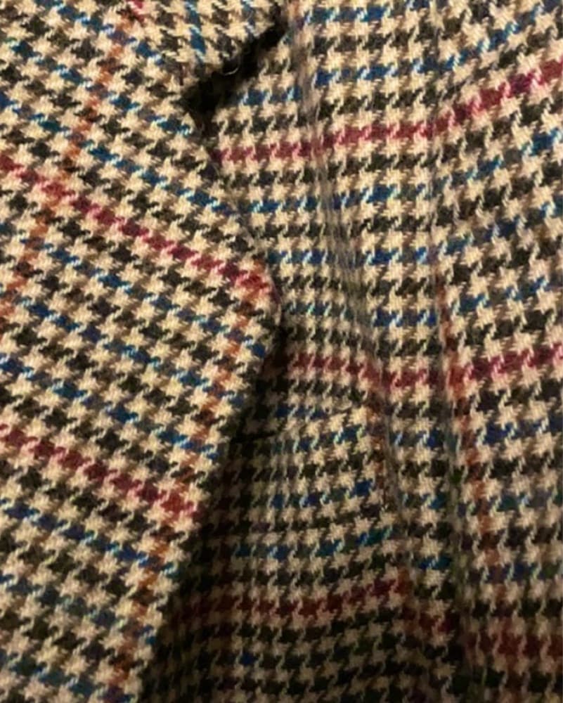 Vintage Houndstooth Plaid Blazer - Image 2