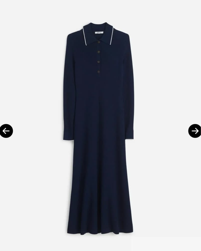 Madewell Long Sleeve Maxi Navy - Image 2