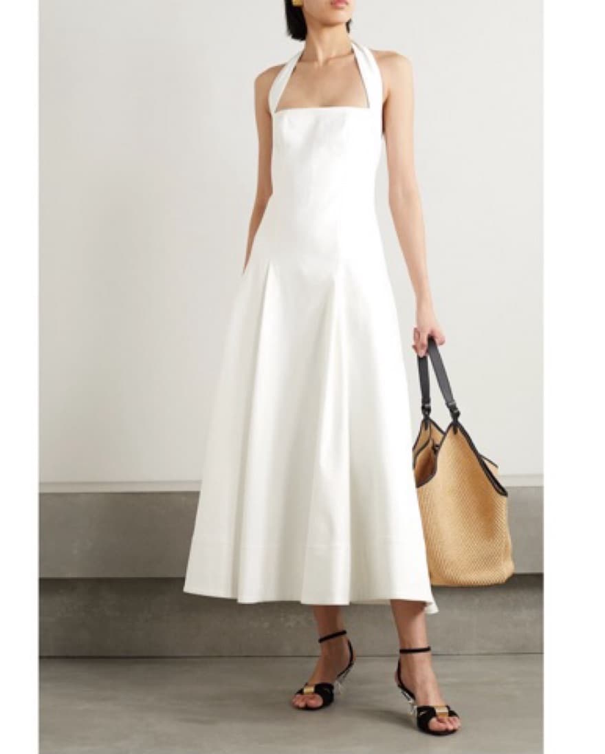 Khaite White Midi Dress - Image 1