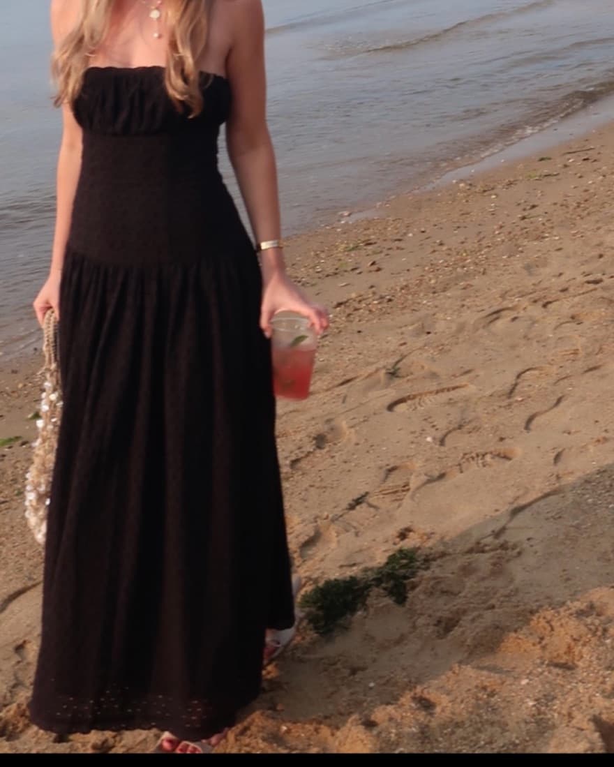 Strapless Black Dress - Image 2