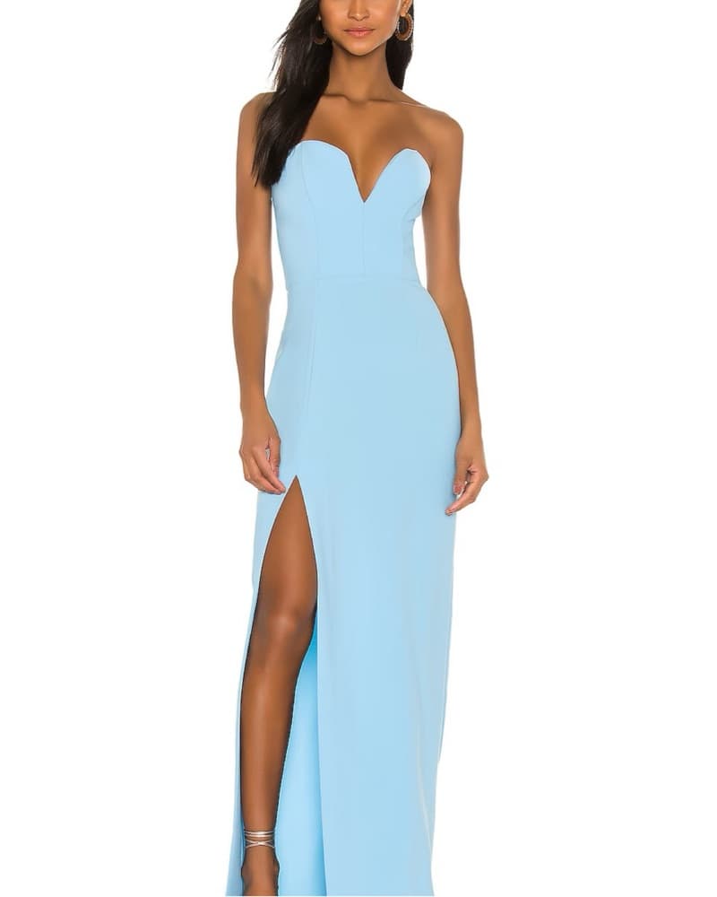 amanda Uprichard Light Blue Maxi Dress  - Image 1