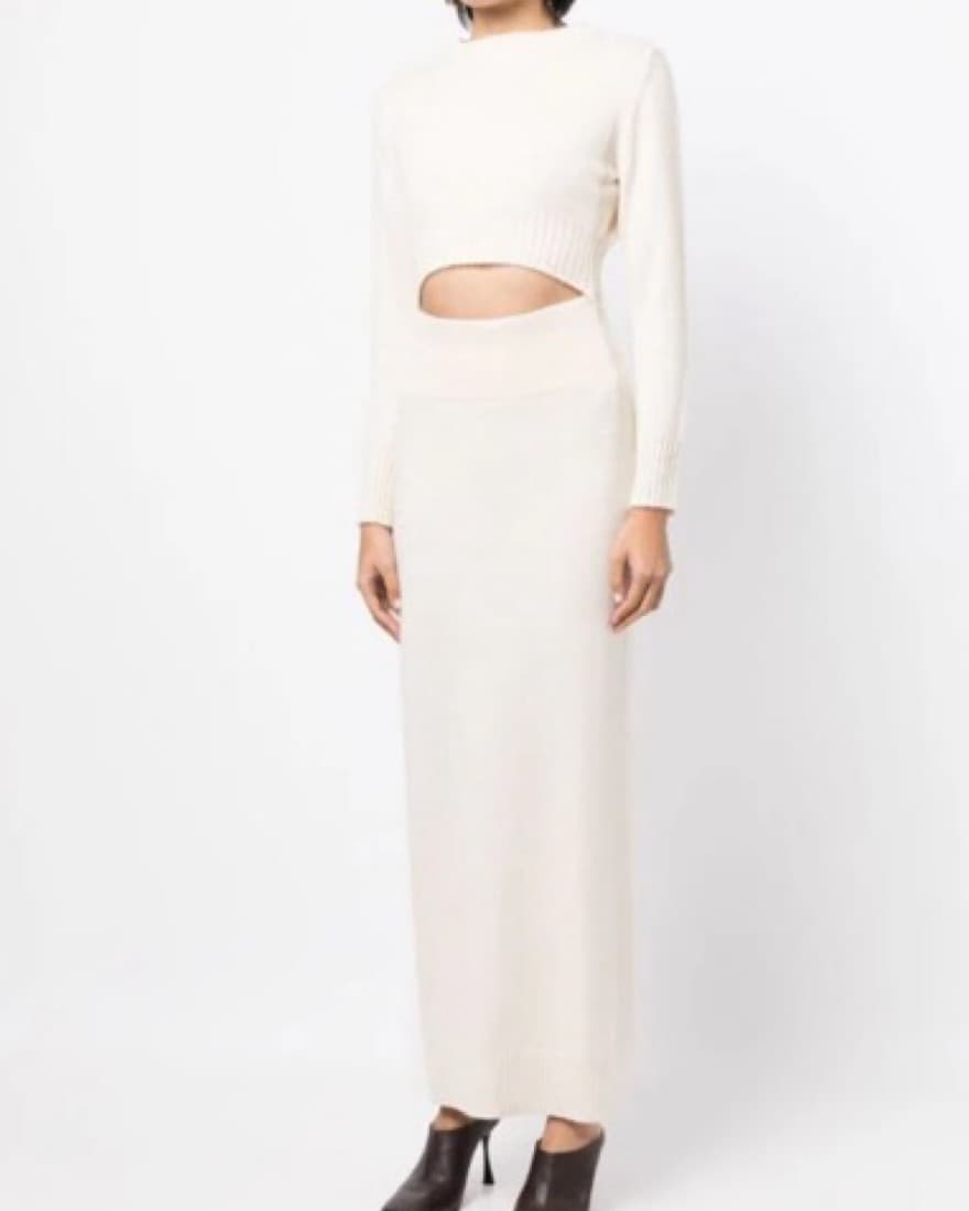 Altuzarra Miami Knit Dress In White - Image 1