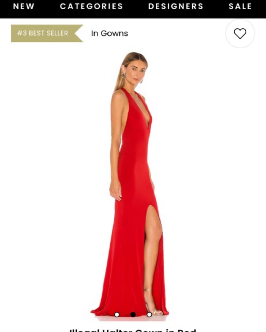 Nookie Illegal Halter Gown in red  - Image 2