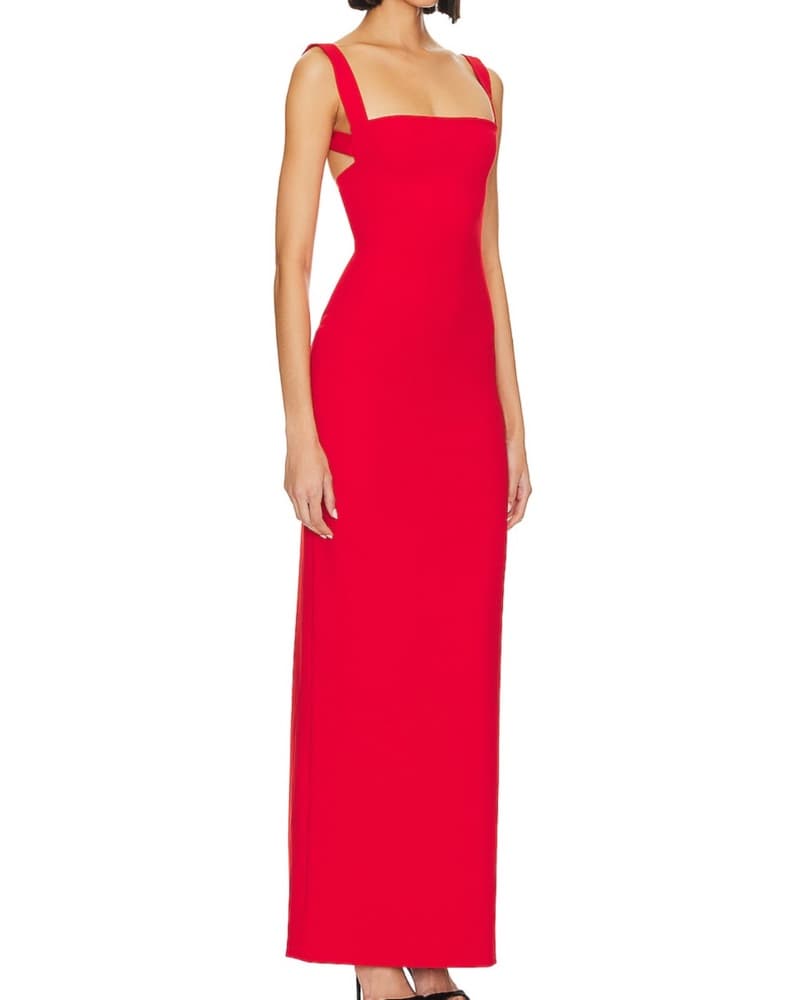 Vibrant Red Formal Gown - Image 2