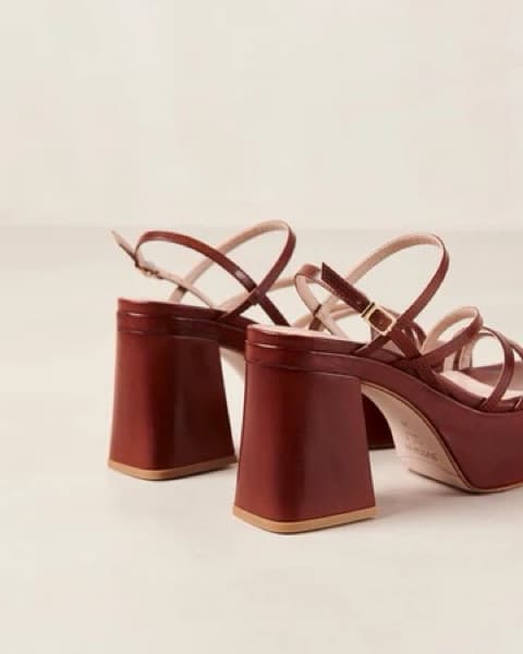 Alohas Brown Platform Sandals - Image 3