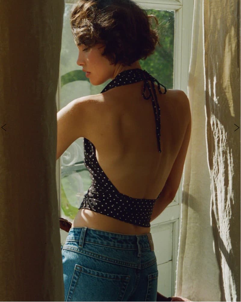 With jean Polka Dot Top - Image 2