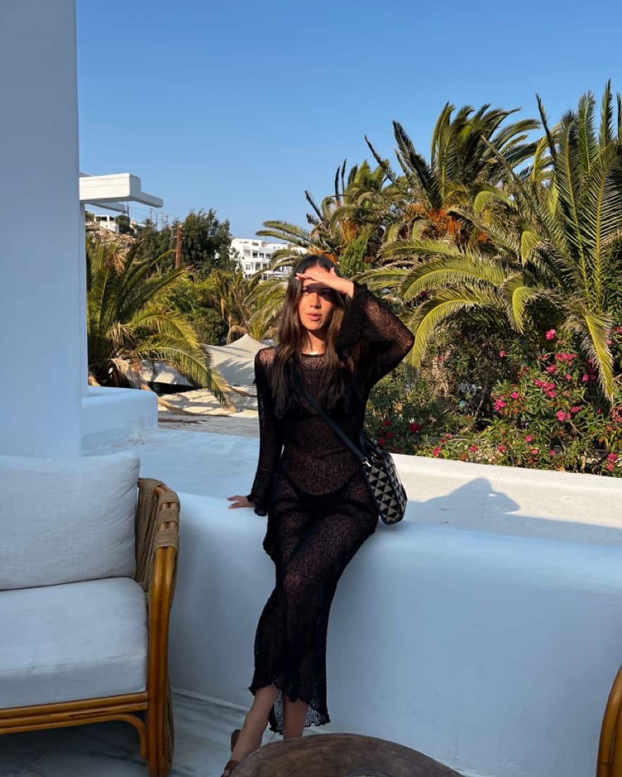 Sheer Knit Dress - Image 1